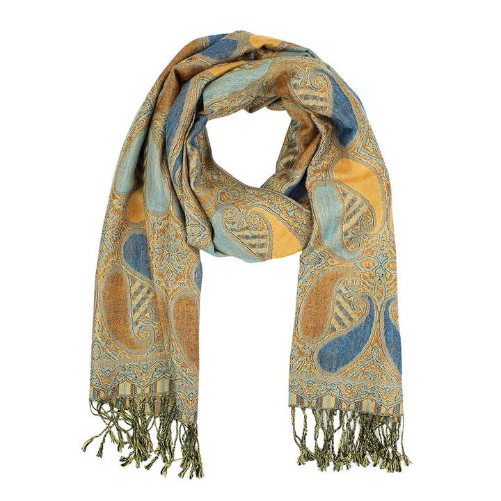 Sensibling Corp. - Wholesale Scarf - Women's - Large Paisley Pashmina Scarf Shawl11