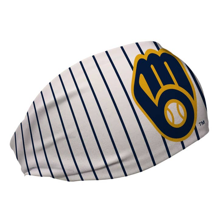 Brewers Cooling Headband: Pinstripe Cap Logo for wholesale by Vertical Athletics