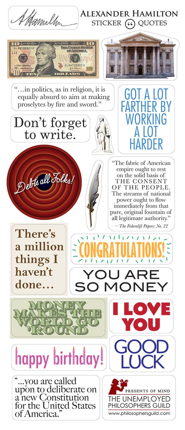 Unemployed Philosophers Guild - Wholesale Everyday Greeting Card - Alexander Hamilton Card2