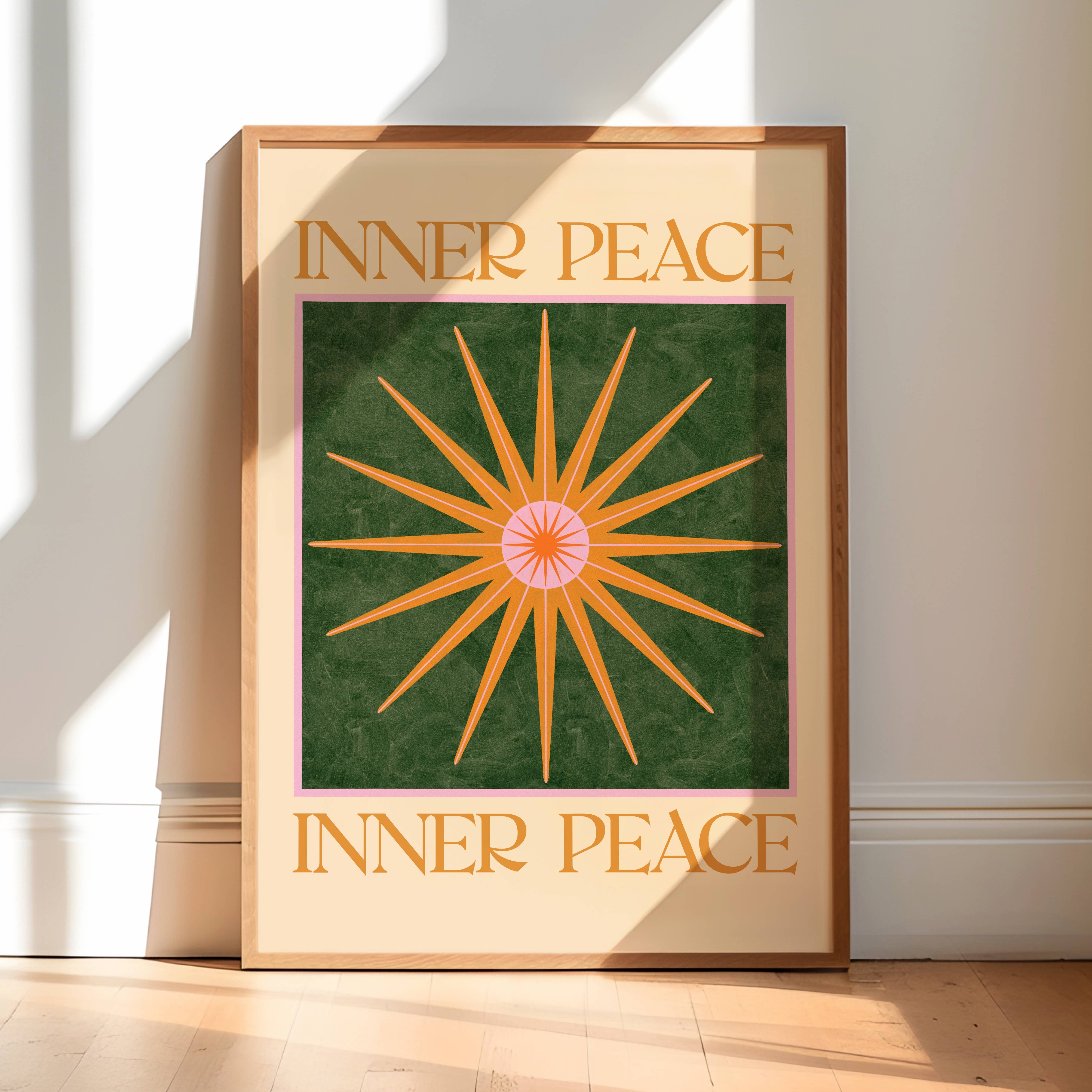 Nïma Nïma Studio - Vente Affiche d'art - « Paix intérieure » 1 Affiche d'art motivationnelle bohème céleste soleil