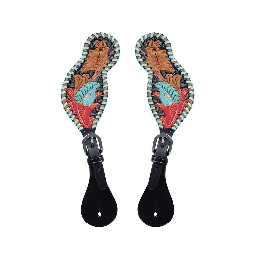 FRINGE & LUXE - Wholesale Horseback Riding Gear - Tooled 6 piece matching tack set 5