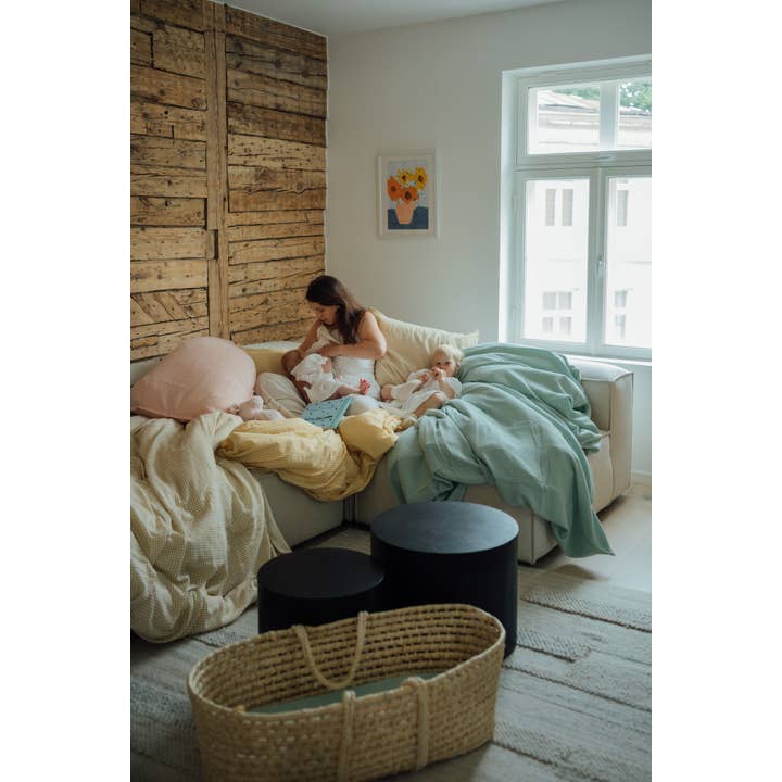 TISU - Wholesale Bedding set - TISU muslin duvet cover set, sizes for kids & adults, Beige Check2