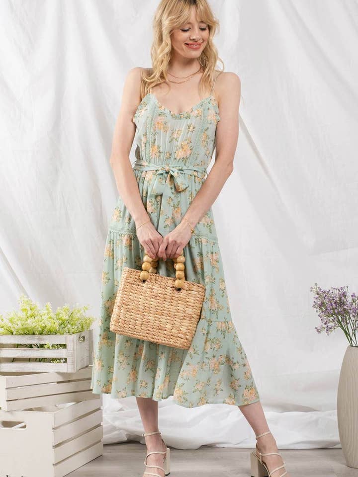 Blu Pepper - Wholesale Dress - Women's - FLORAL CROCHET LACE DRESS