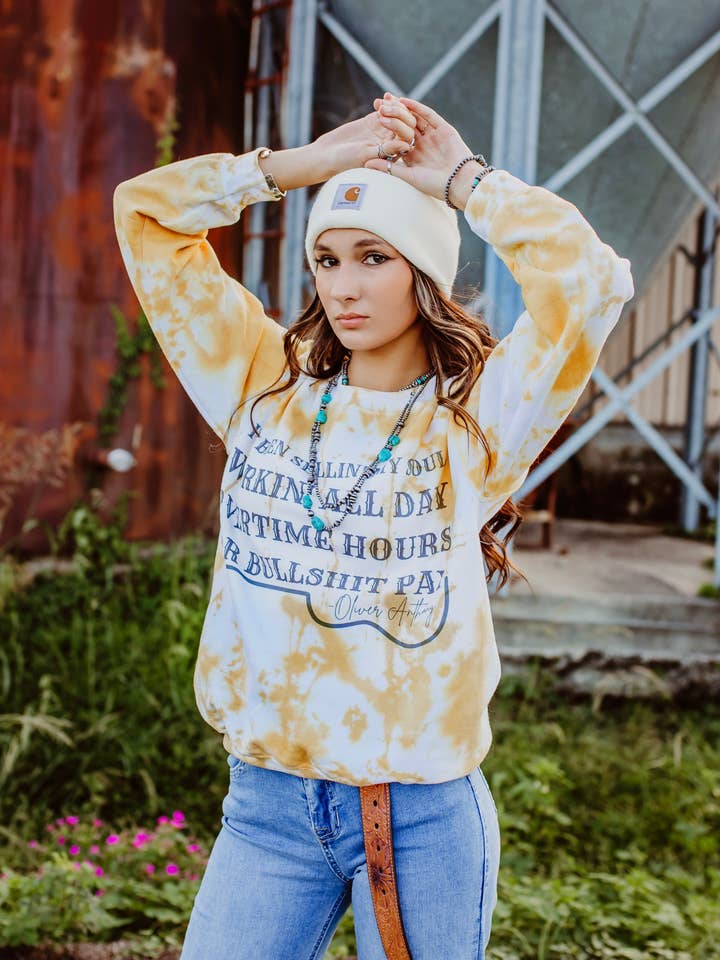 Midwestern Wildflower - Wholesale Graphic Sweatshirt - Women's - Selling my soul country music graphic Crewneck sweatshirt1