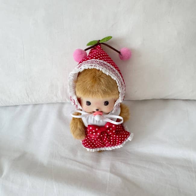 MOND HAUS - Wholesale Keychain - Women's - Wonder Keychain | Adorable Monchichi Doll in Cherry Dress