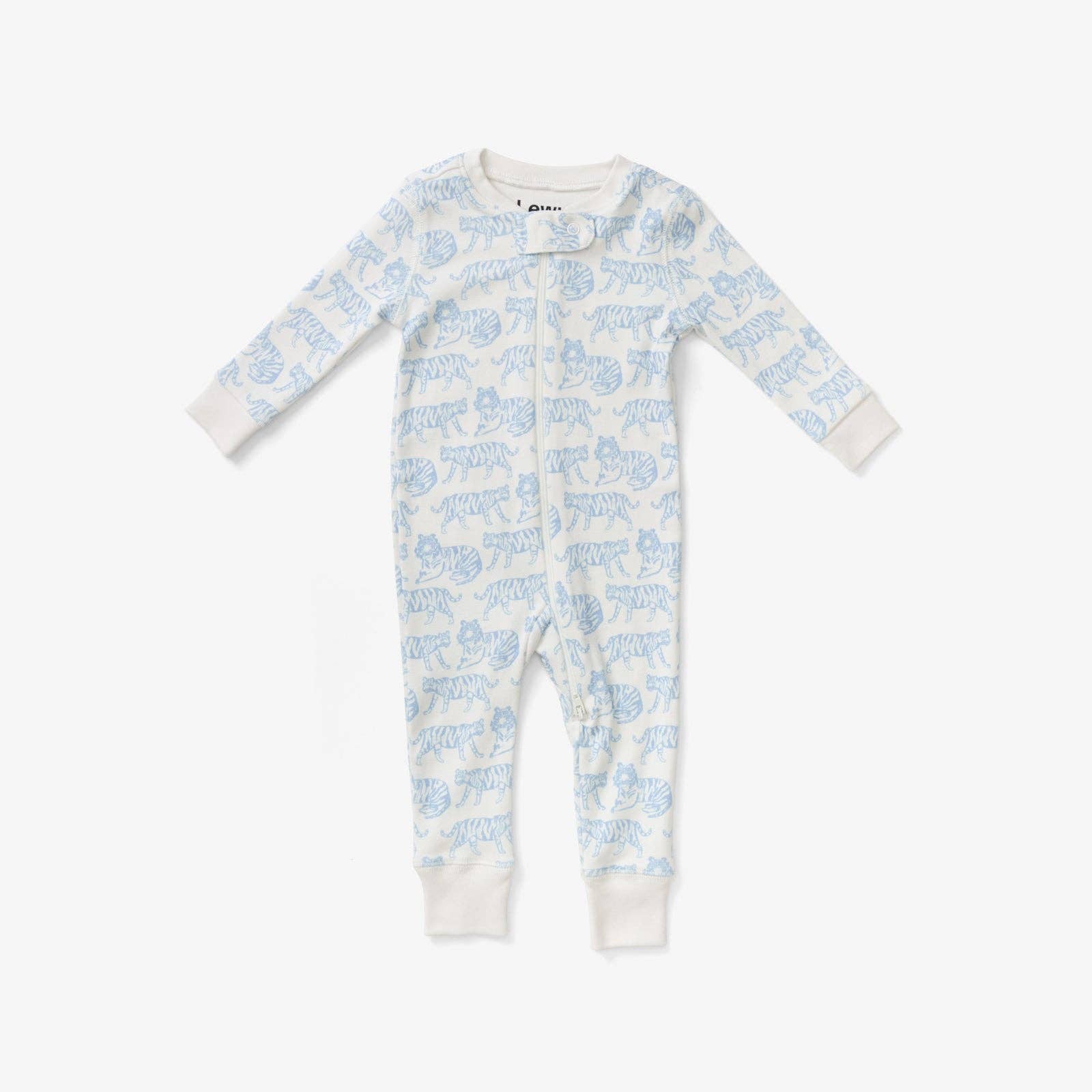 Lewis - Wholesale Sleepsuit - Baby - Zip Sleeper - Tiger | Sky