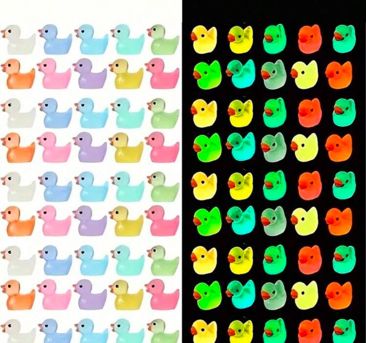 Moon River Designs - Vente Figurine décorative - Canards en acrylique Glow in the Dark 3