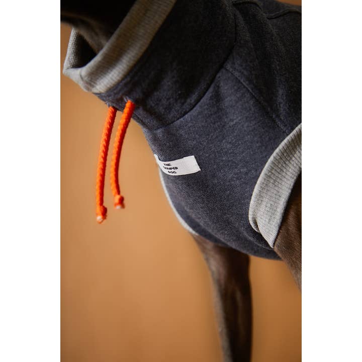 The Striped Dog – wholesale Pet jumper – Dog – Italian Greyhound / Whippet Dark Grey Turtleneck Vest SOPHIE