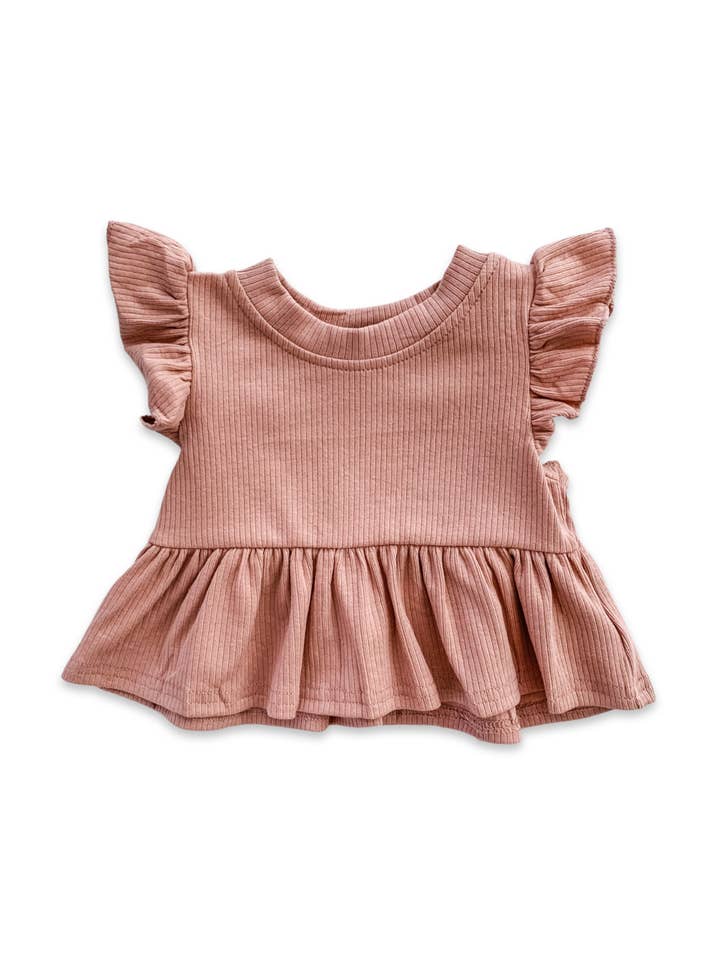 Flutter Sleeve Pink Top for wholesale by Celebrate Your Tribe