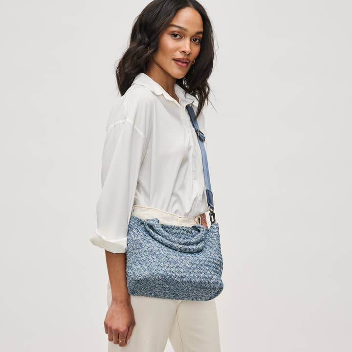 Sky's The Limit - Small Denim Crossbody for wholesale on Faire
