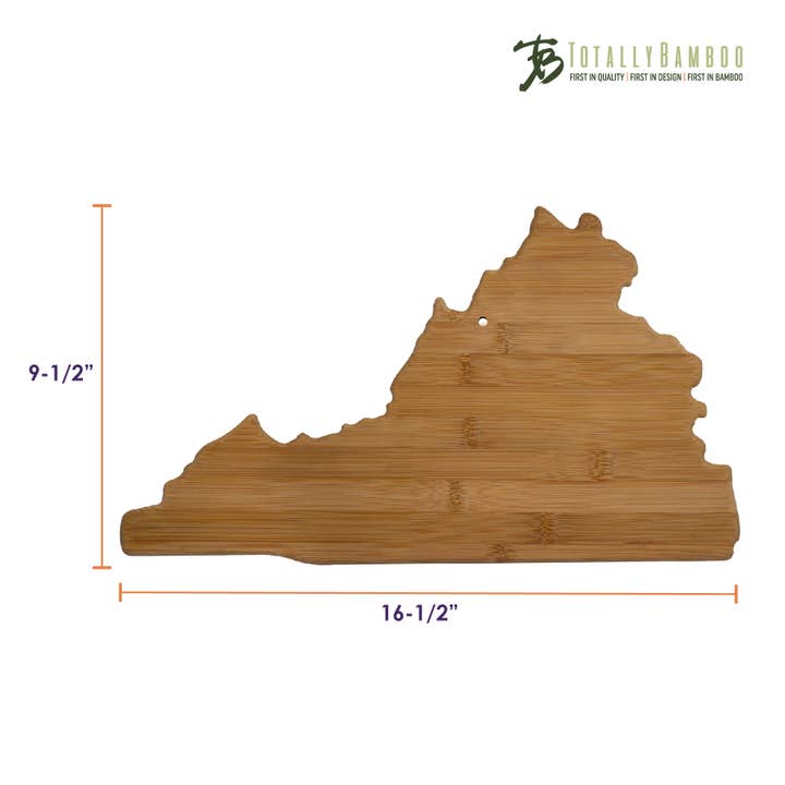 Totally Bamboo - Wholesale Cutting Board - Virginia State-Shaped Bamboo Serving & Cutting Board4