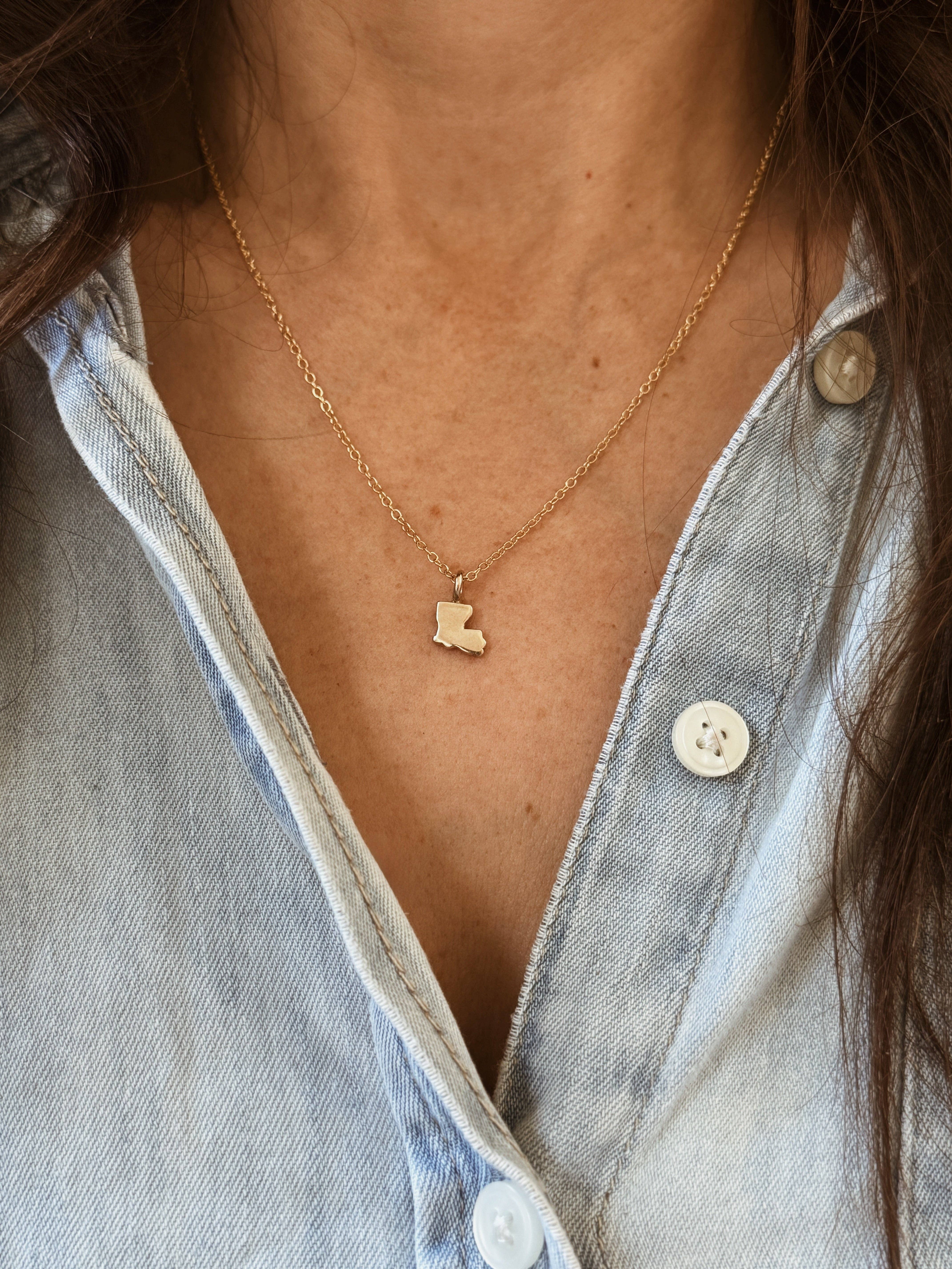 Mimosa Handcrafted - Wholesale Individual Charm/Pendant - LOUISIANA STATE PENDANT2