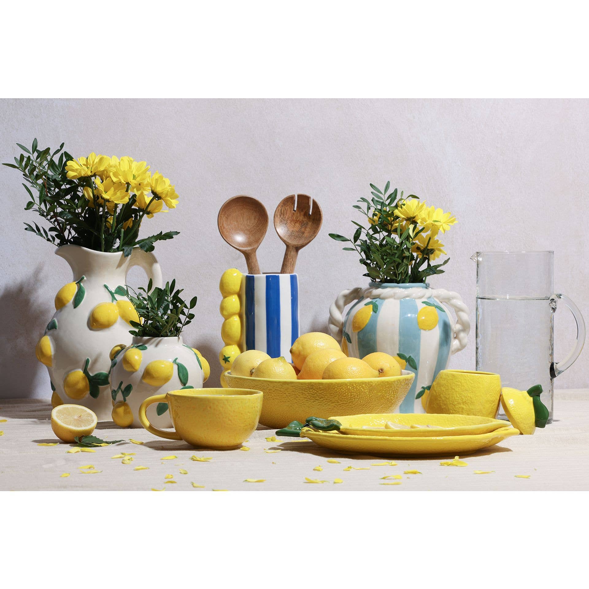 WIDDOP and Co. – Großhandel Vasen – Hestia Zitronen-Vase mit blauen Streifen3