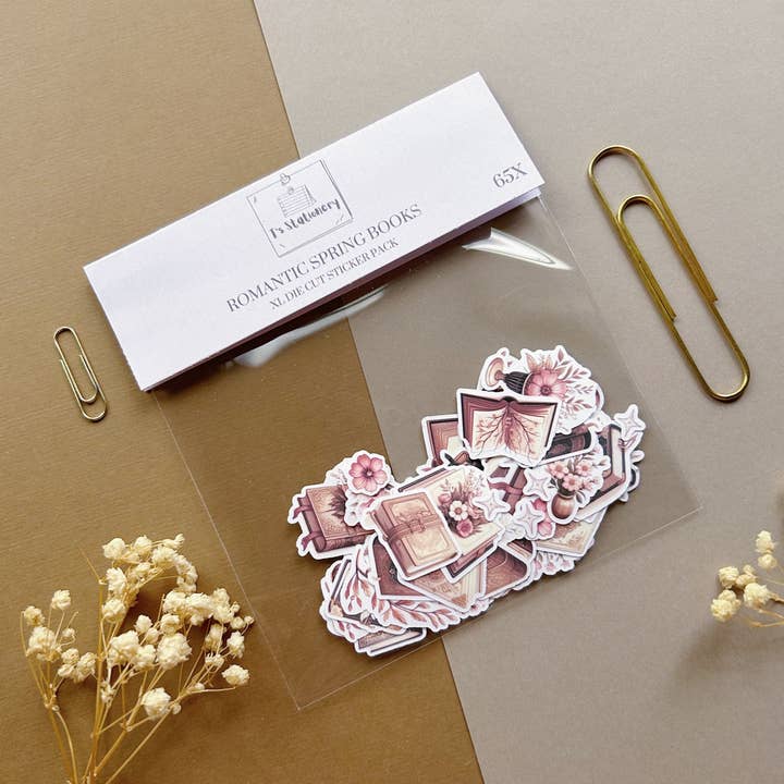 "65 st XL Romantiska Böcker" Klistermärkespaket för wholesale av T's Stationery