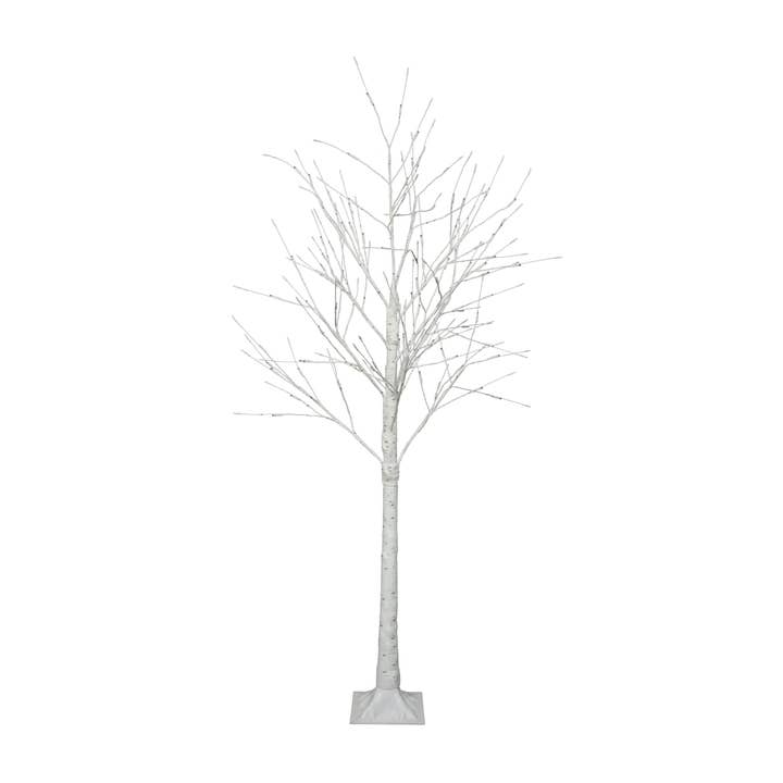 Lighted Birch Tree Set 4Feet-6 Feet With Warm White LEDs for wholesale on Faire10