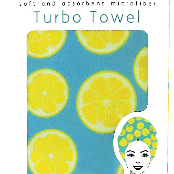 DM Merchandising - Wholesale Hair Towel/Wrap - Lemon Lavender Turbo Towel Open Stock