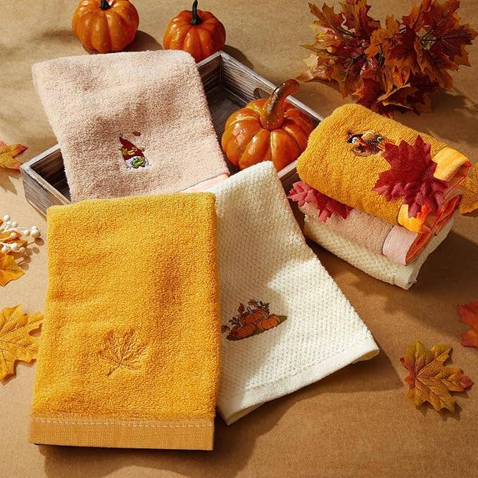 Crover - Wholesale Hand Towel - Fall Thanksgiving Embroidered Hand Towel 2