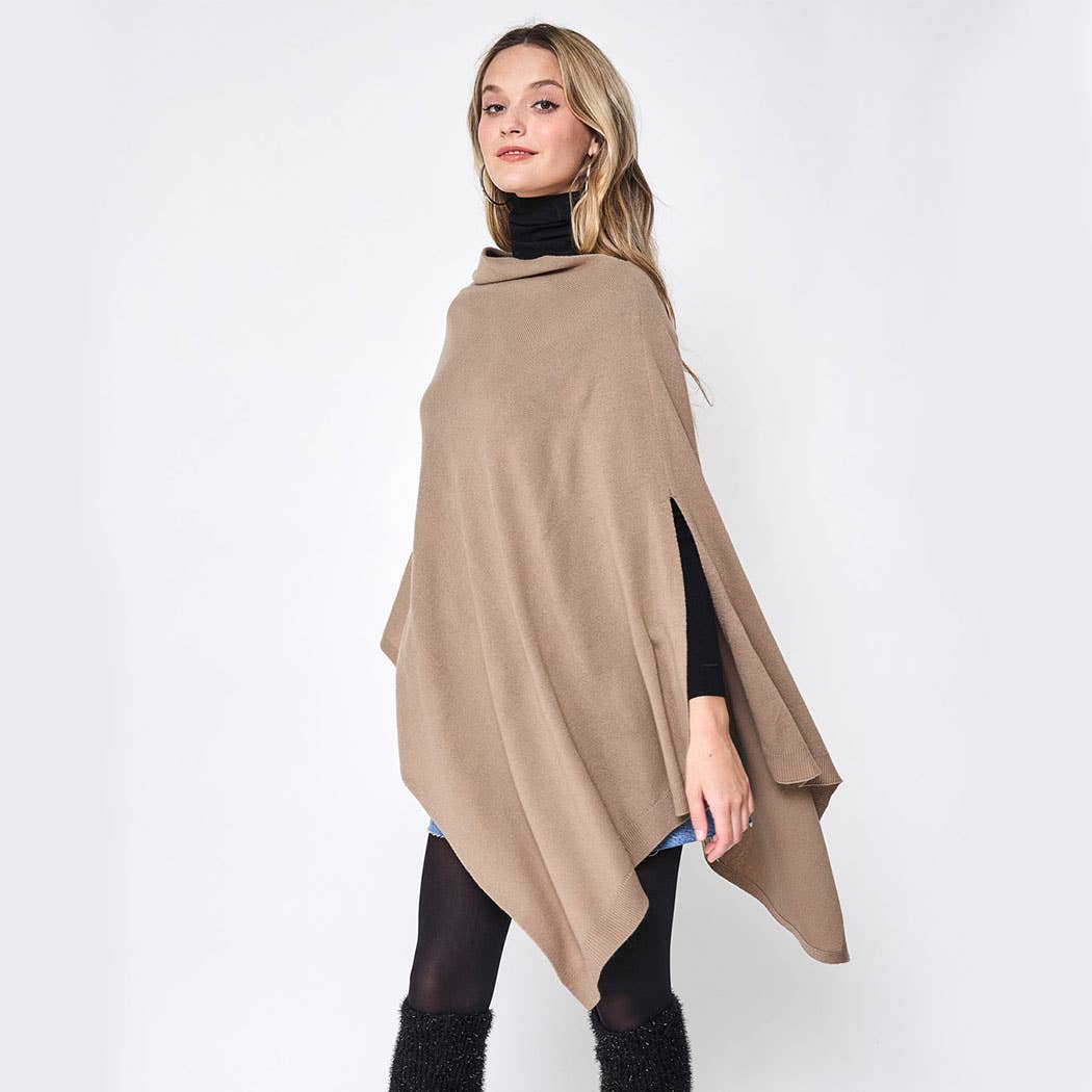 Fashion City – wholesale Poncho – Women's – Light Tone Solid Diamond Shape Scarf Poncho9