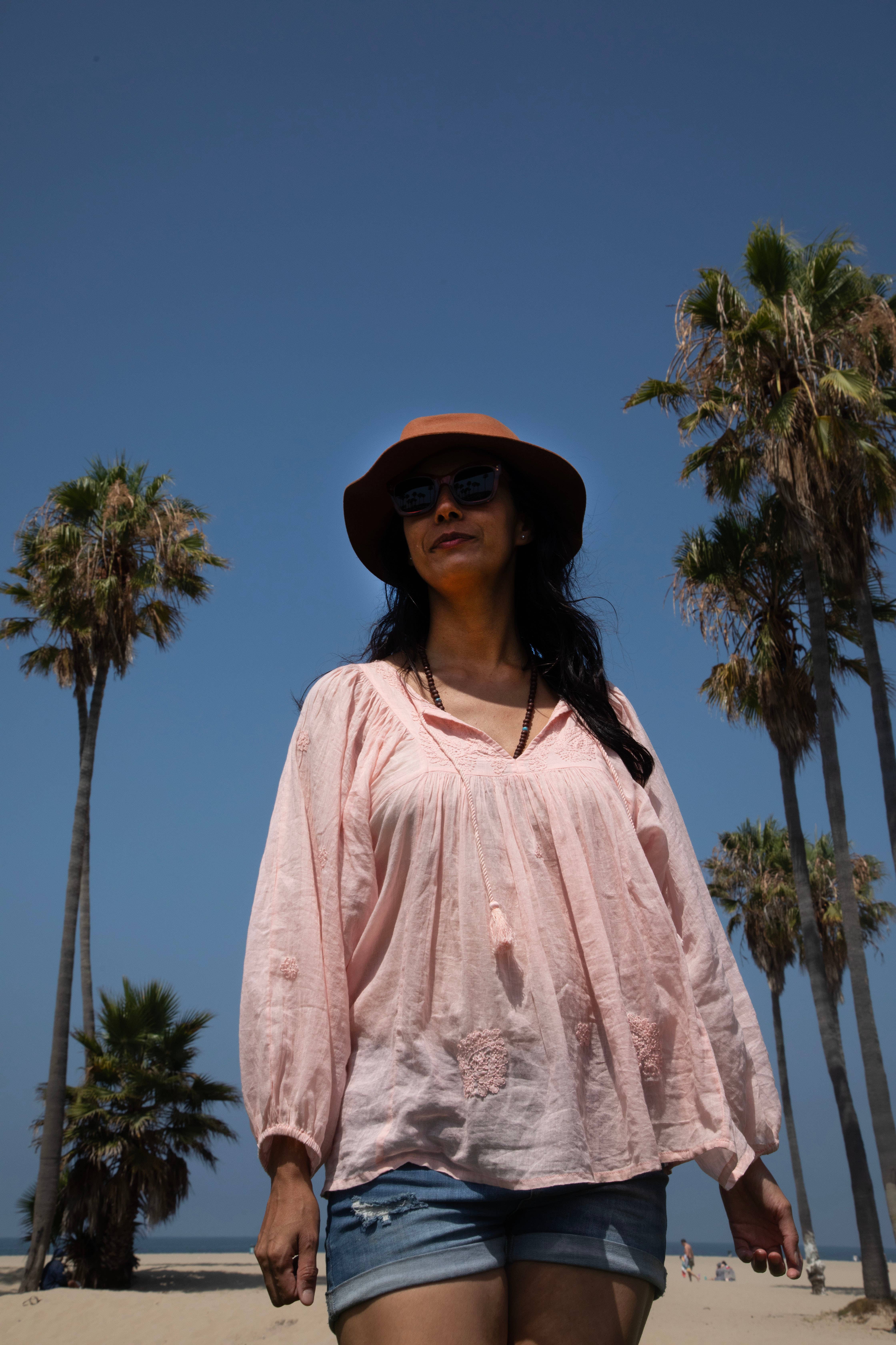 Blue Boheme – wholesale Blouse – Women’s – Mylene Embroidered Tunic Long Sleeves Peach2