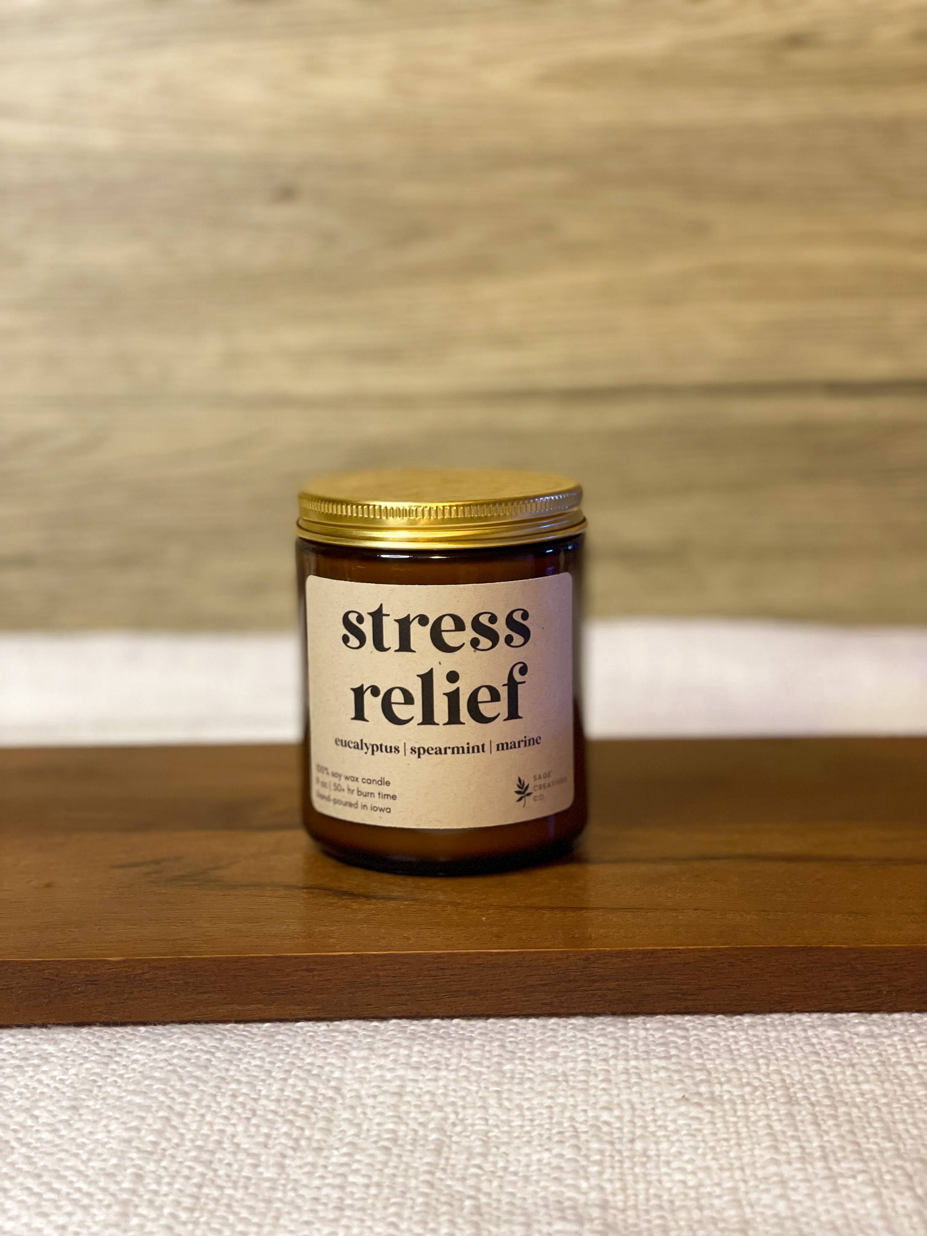 Sage Candle Co. - Vente Bougie en bocal - Soulagement du stress - Bougie d'aromathérapie à 100 %1