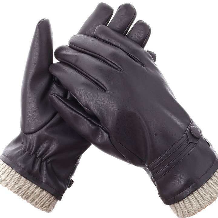 Mio Marino - Wholesale Gloves - Men's - Button Touchscreen Winter Gloves