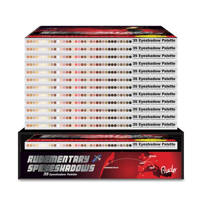 Rudementary Speyeshadows 35 Eyeshadow Display Set, 24 pcs for wholesale by Rude Cosmetics