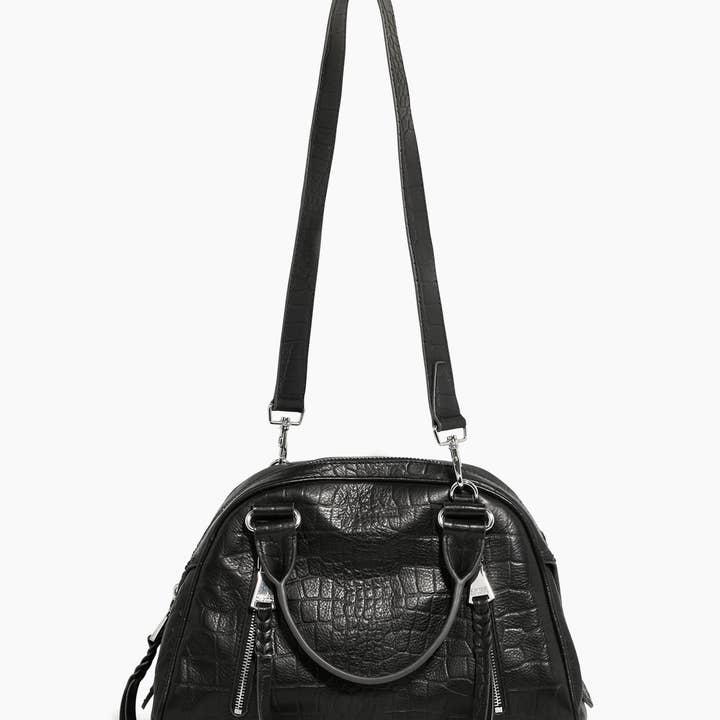 Black Croco Day Dream Satchel for wholesale on Faire5