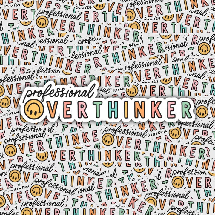 Groovy Doodies - Wholesale Sticker - Professional Overthinker Sticker0