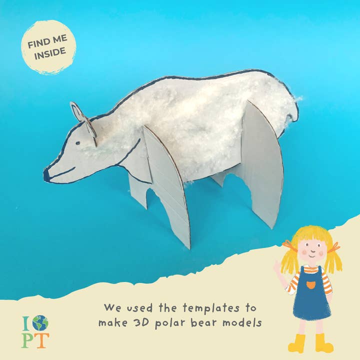 It’s Our Planet Too – wholesale DIY craft kit – Child – CHILDREN'S ECO ACTIVITY BOX - Prowling polar bears10