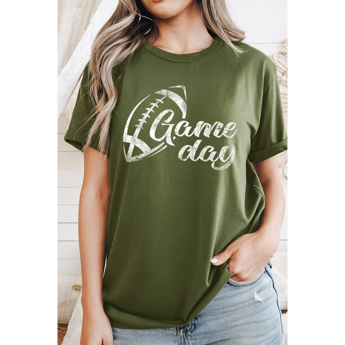 STARCHIS - Wholesale T-Shirt (Graphic) - Women's - TS-P5264 GAME DAY FOOTBALL GRAPHIC WOMEN'S T-SHIRT4