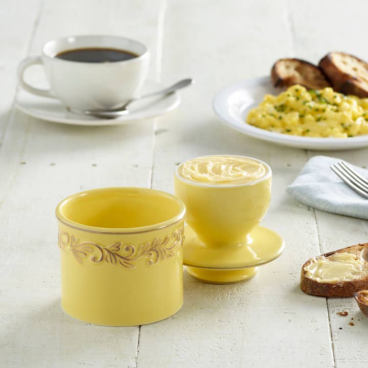 The Original Butter Bell® Crock - Vendita all'ingrosso Burriere - Il coccio originale Butter Bell® - Verga d'oro antica