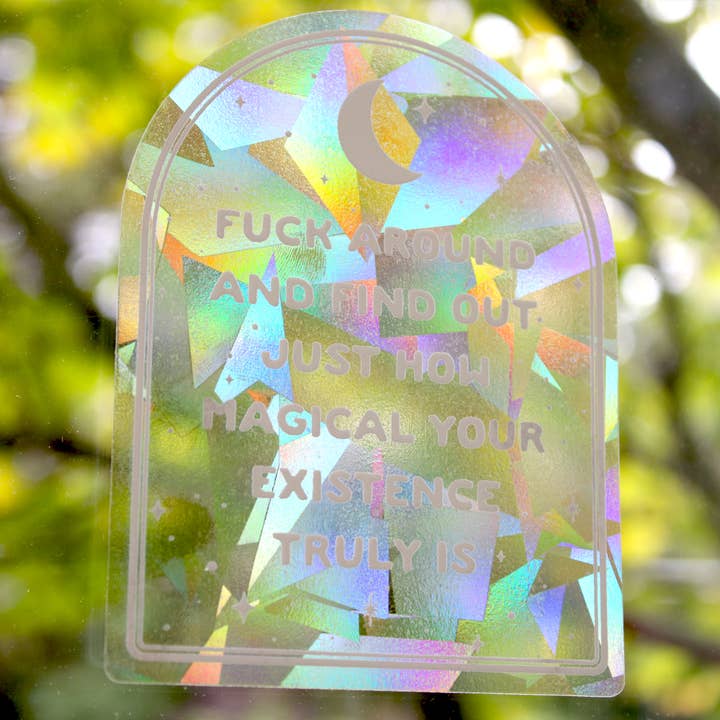 Fuck Around and Find Out Suncatcher Decal for wholesale by SheeleyCo