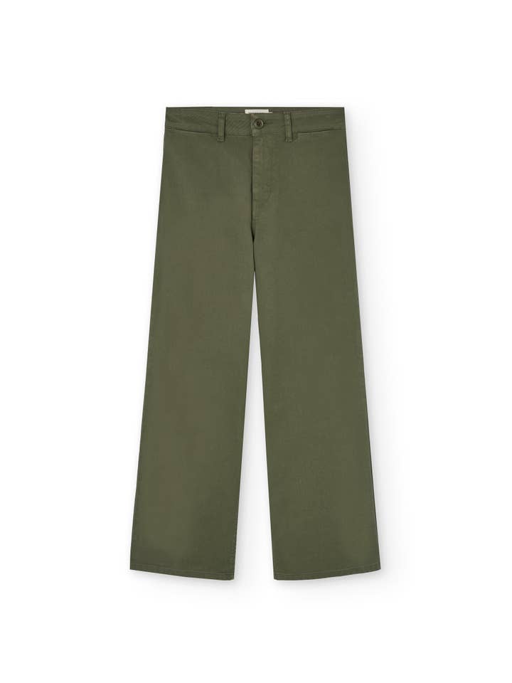 Hani Recycled Cotton Sailor Pants In Green for wholesale on Faire3