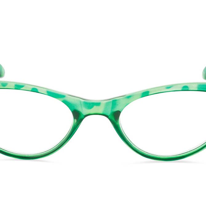 Gidget Cat Eye Glasses - Emerald for wholesale by Retropeepers Ltd