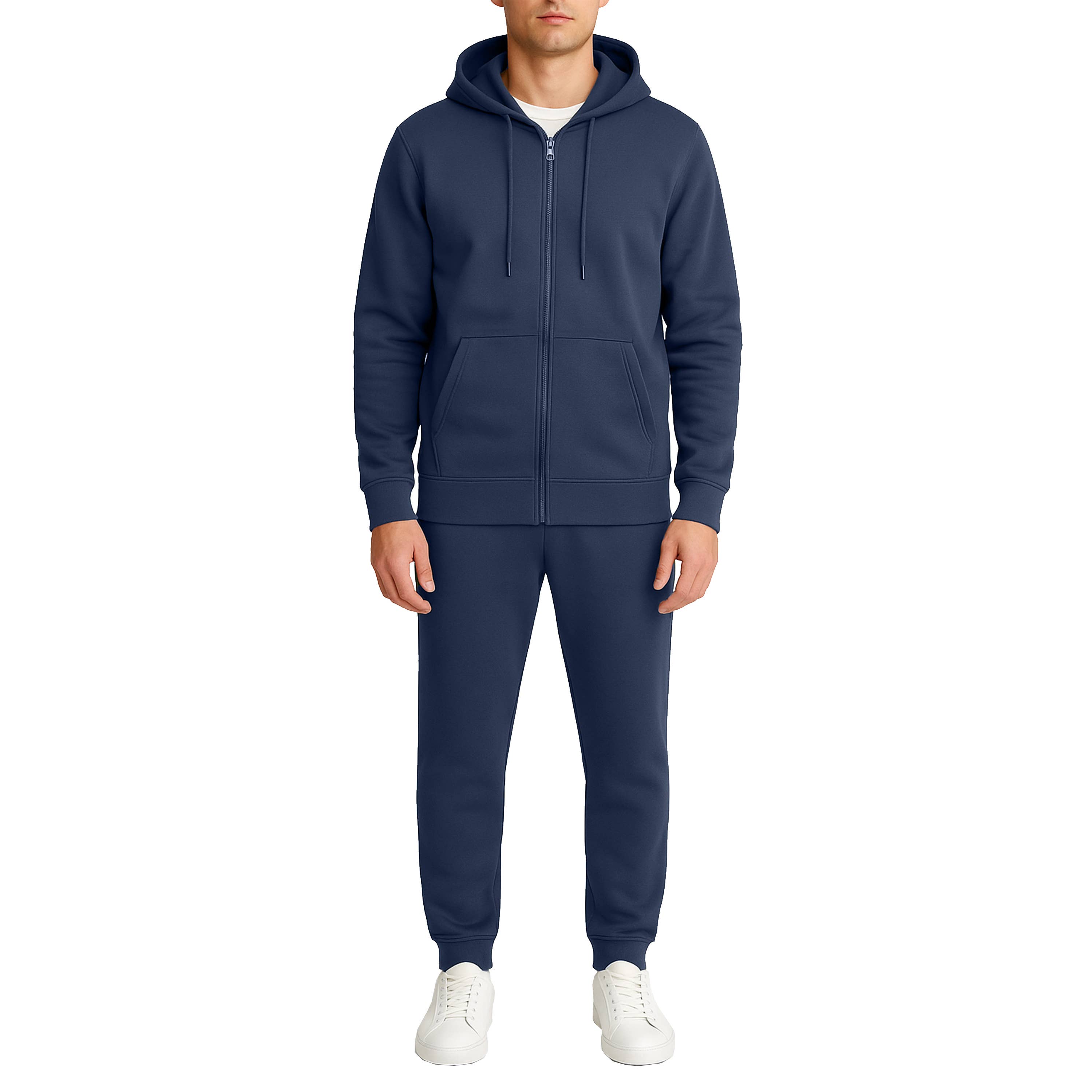 Galaxy By Harvic - Wholesale Lounge Set - Men's - Men's Fleece Lined 2 Piece Full-Zip Hoodie and Jogger Set7