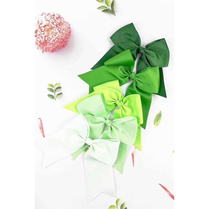 GREEN TONE COLOR FABRIC BOW KNOT HAIR CLIP HAIR PIN for wholesale by JHP Collection