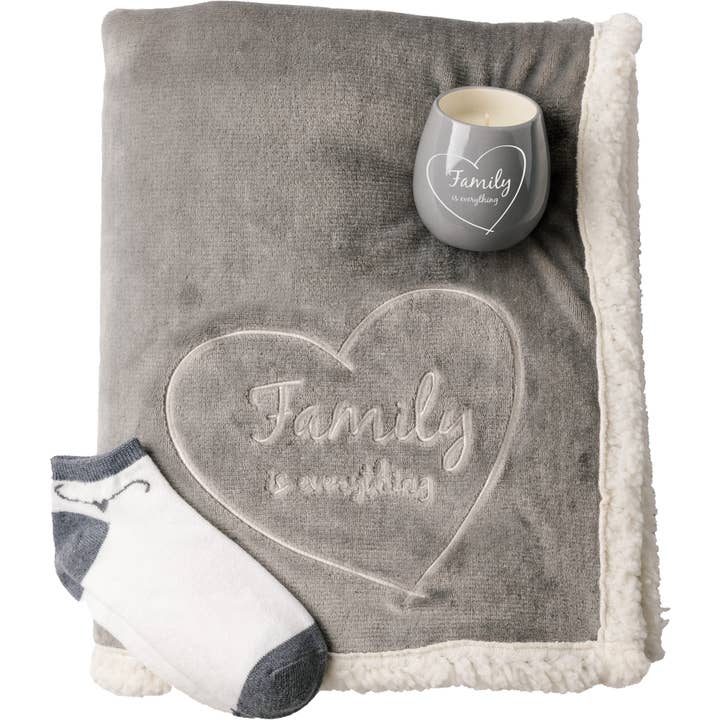 Family - Blanket, Candle & Sock Set for wholesale by Pavilion