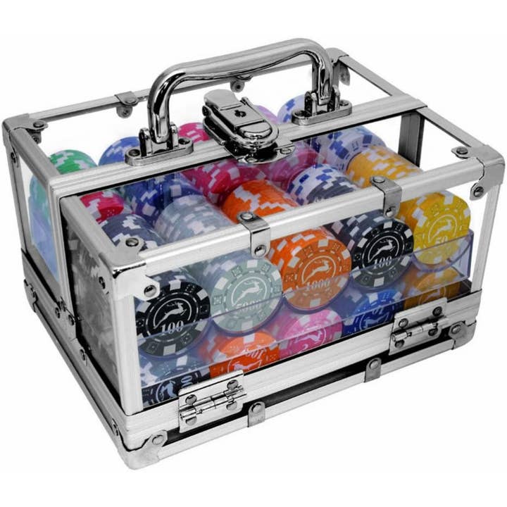 Pokerset im Koffer 14g. 400 Stk. & Transparent Modiano für den Großhandel von Cardshouse