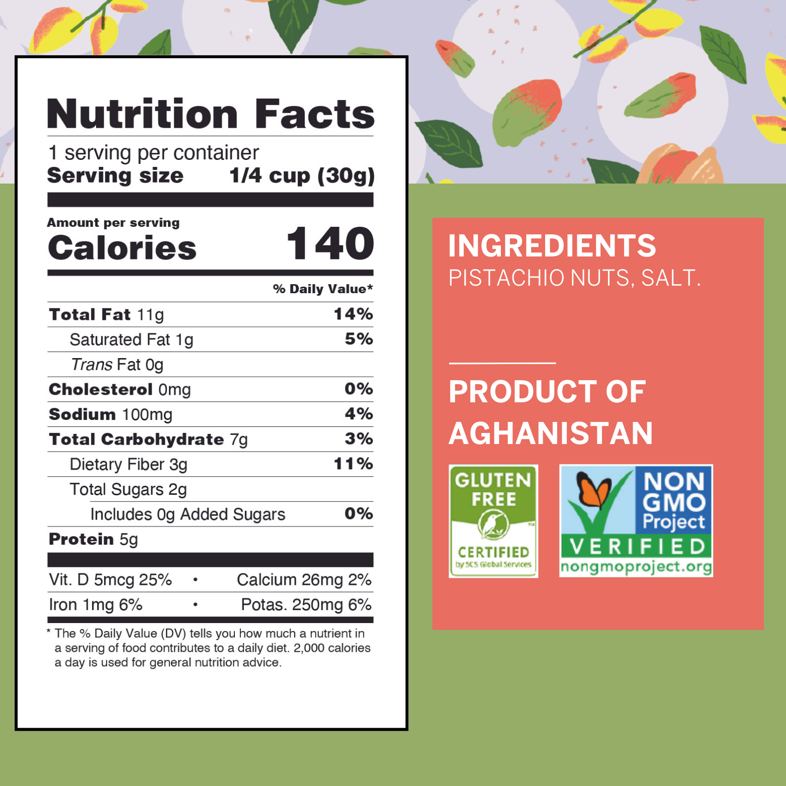 Ziba Foods – wholesale Nötter – Baby pistaschkärnor (torrrostade och saltade) Vegan 1 oz4