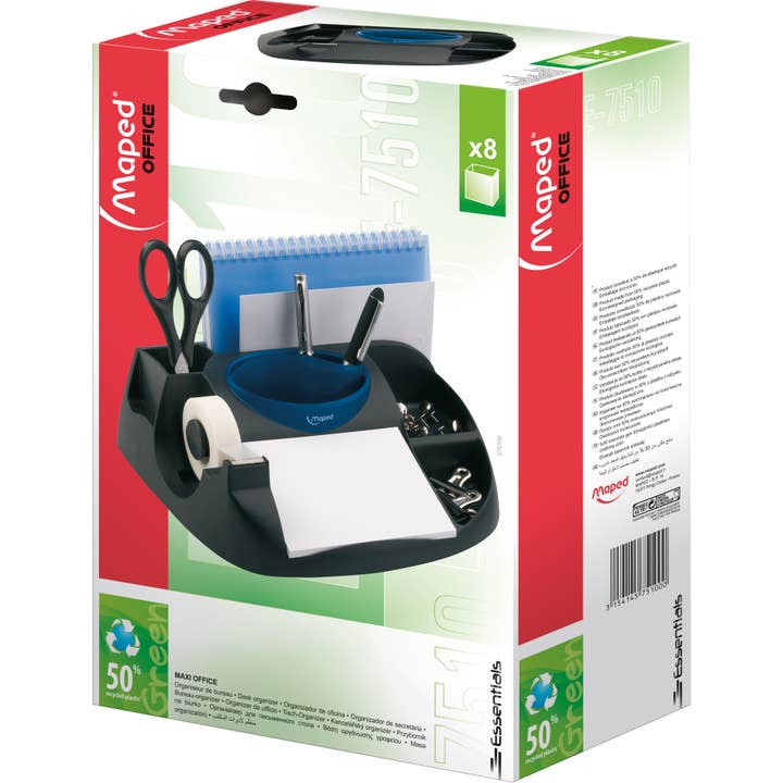 Maped Deutschland GmbH - Wholesale Desk Organizer - Essentials Green Maxi Office Desk Butler - Blistersc1