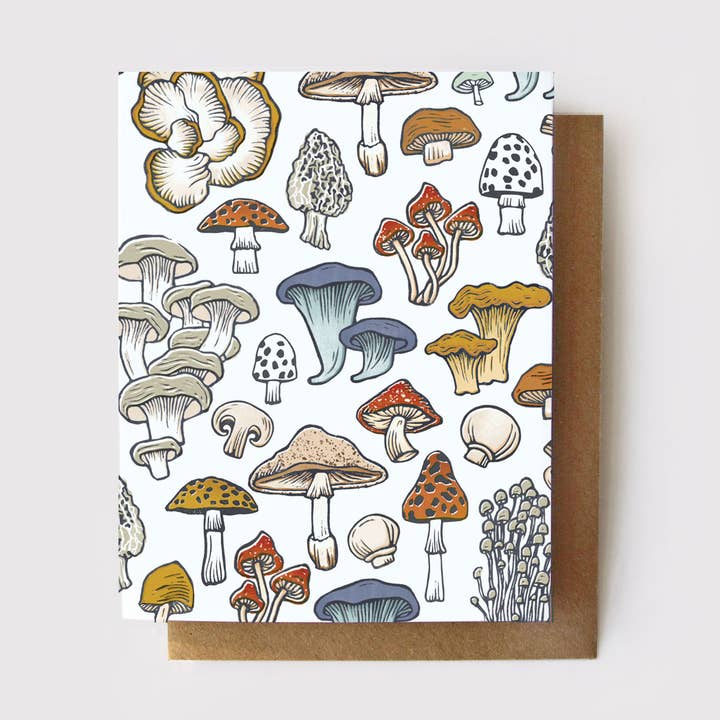 Mushroom + Fungi Everyday Greeting Card for wholesale by Root & Branch Paper Co.
