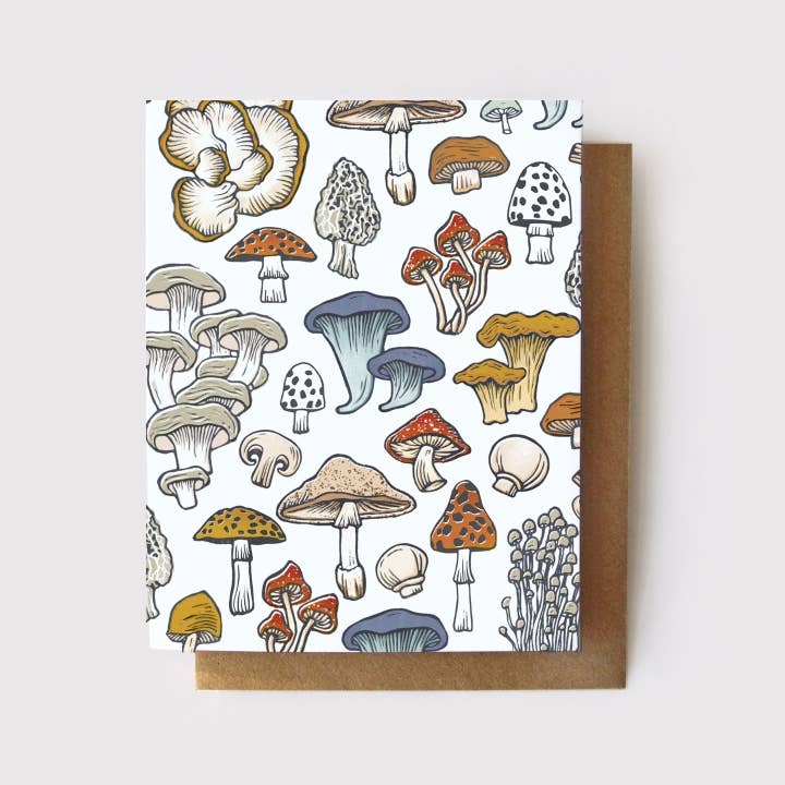 Mushroom + Fungi Everyday Greeting Card for wholesale by Root & Branch Paper Co.