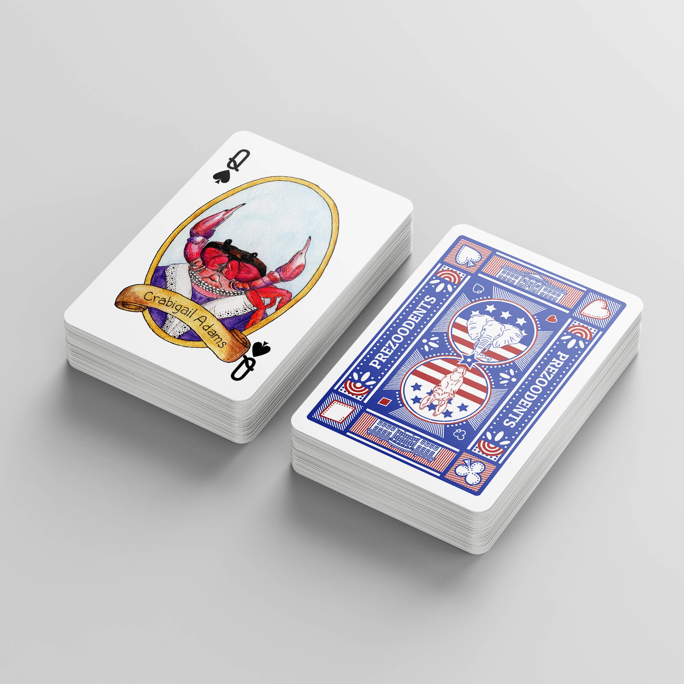 Ah Ha Brands - Wholesale Playing Cards - PreZOOdents Punny Animal President Playing Cards5