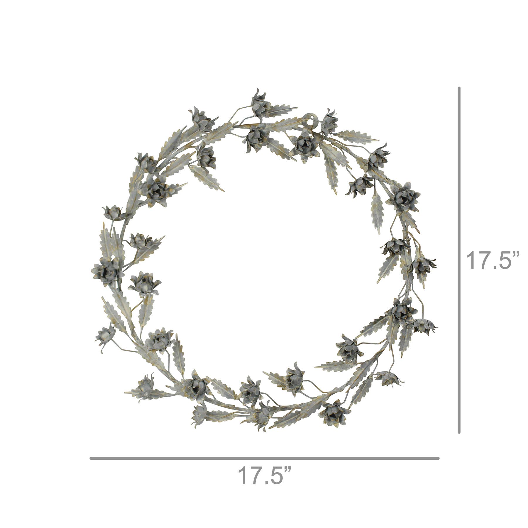 HomArt - Wholesale Wreath - Anabelle Floral Wreath, Metal1