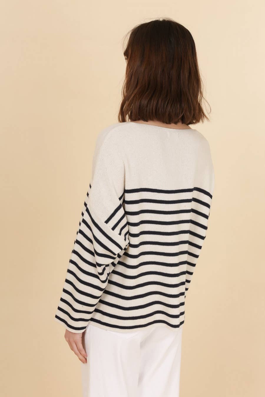 NAÏS PARIS - Vente Pull en maille – femme - PULL COL ROND A RAYURES2