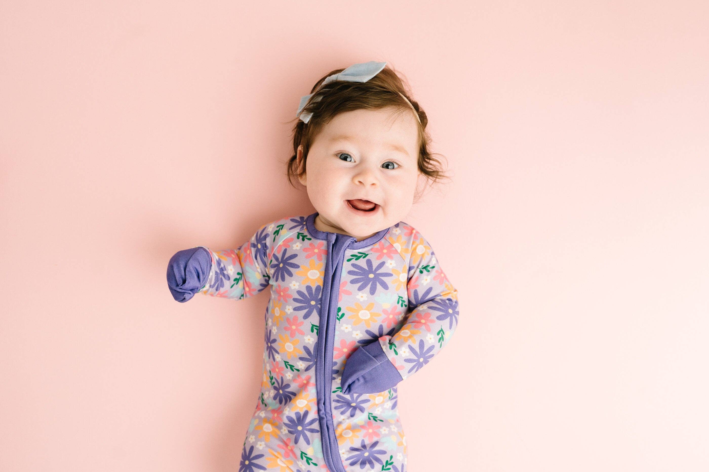 Little One Shop - Wholesale Sleepsuit - Baby - Lavender Blooms Bamboo Sleeper9