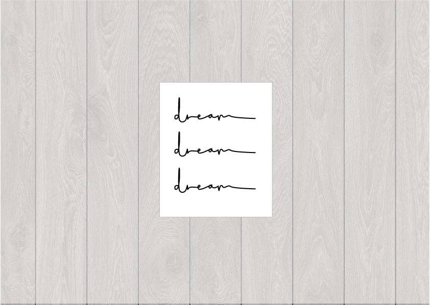 encredelicate - Vendita all'ingrosso Tatuaggi temporanei - Tatuaggio temporaneo della parola sogno che significa sogno (set di 3)1