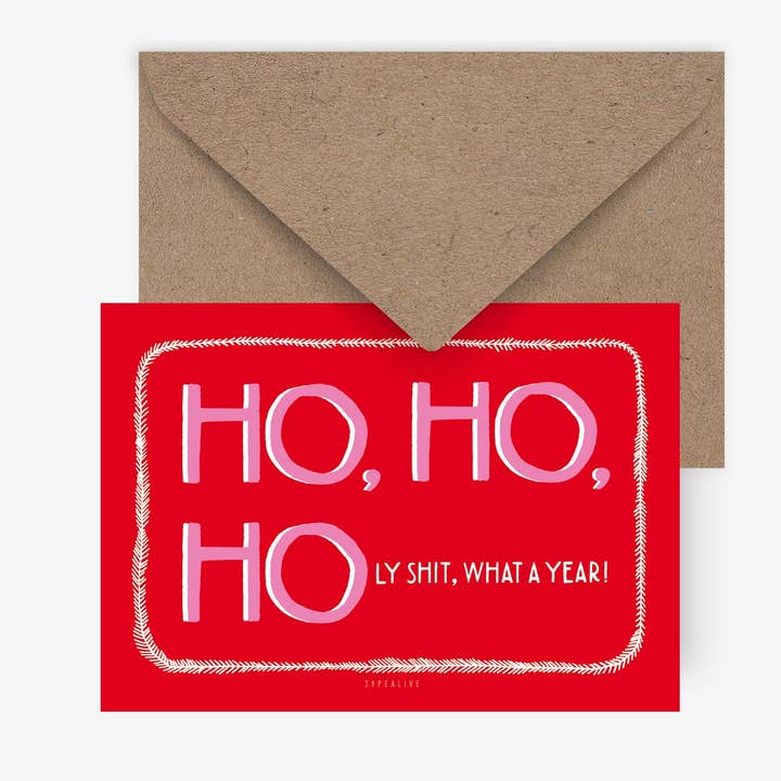 Postcard/Ho Ho Ho-ly Shit for wholesale by typealive