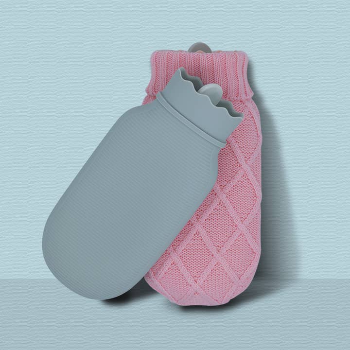 BRIGHT IRIS - Wholesale Hand Warmer - Mini Lightweight Silicone Hot Water Warmer with Knit Cover6