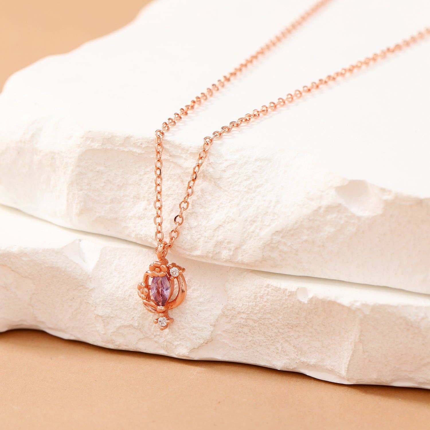 peachade - Wholesale Pendant/Charm Necklace - Delicate Small Crystal Necklace3